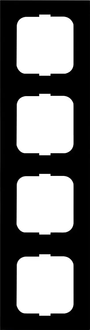 Busch Jaeger Abdeckrahmen 4-fach Future Linear schwarz matt 1724-885K