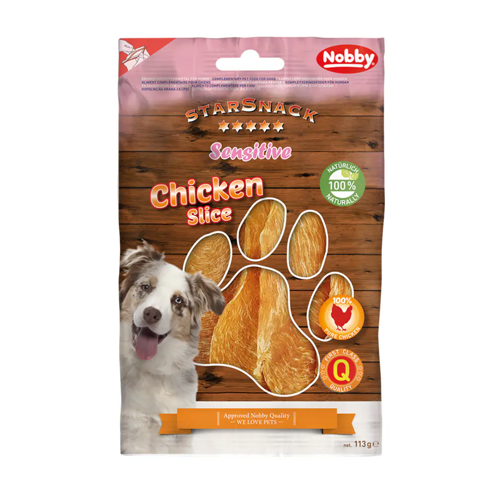 Nobby StarSnack Sensitive Hundeleckerli Chicken Slice 113 g