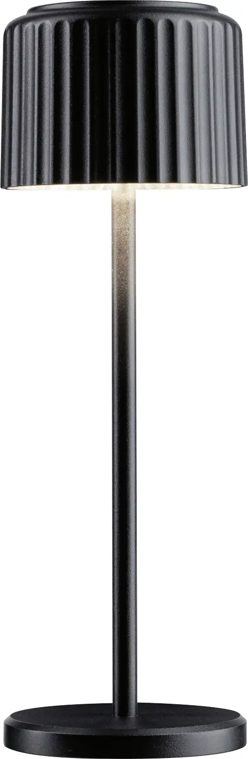 Paulmann Solar-Akku-Tischleuchte Else schwarz 30,5 cm warmweiß 