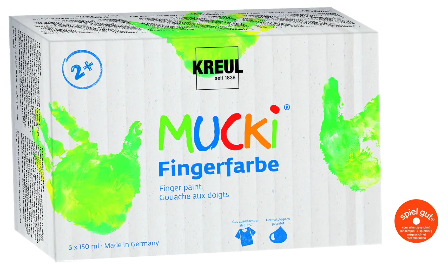 Kreul Mucki Fingerfarbe 6er Set je 50 ml