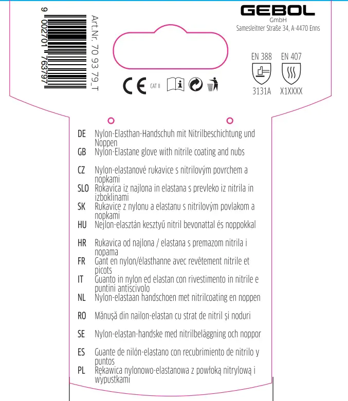 Gebol Handschuh Multi Flex Cool & Touch  