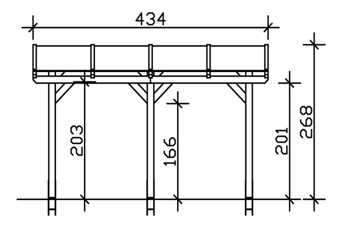SKAN HOLZ Terrassenüberdachung Siena 434 x 350 cm Leimholz
