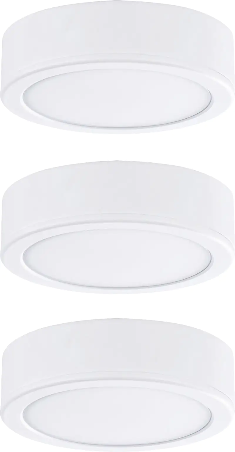 Paulmann LED Unterbauleuchte Pukk weiß Ø 6,5 cm warmweiß 3er Set Paulmann LED Unterbauleuchte Pukk weiß Ø 6,5 cm warmweiß 3er Set