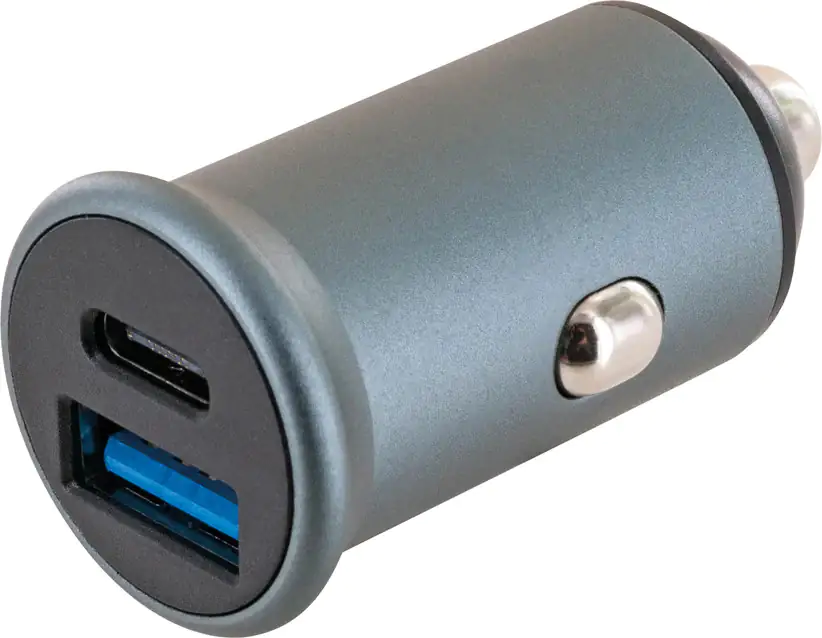 Schwaiger KFZ Ladeadapter 12 V 1x USB 2.0 A, 1x USB Type C schwarz