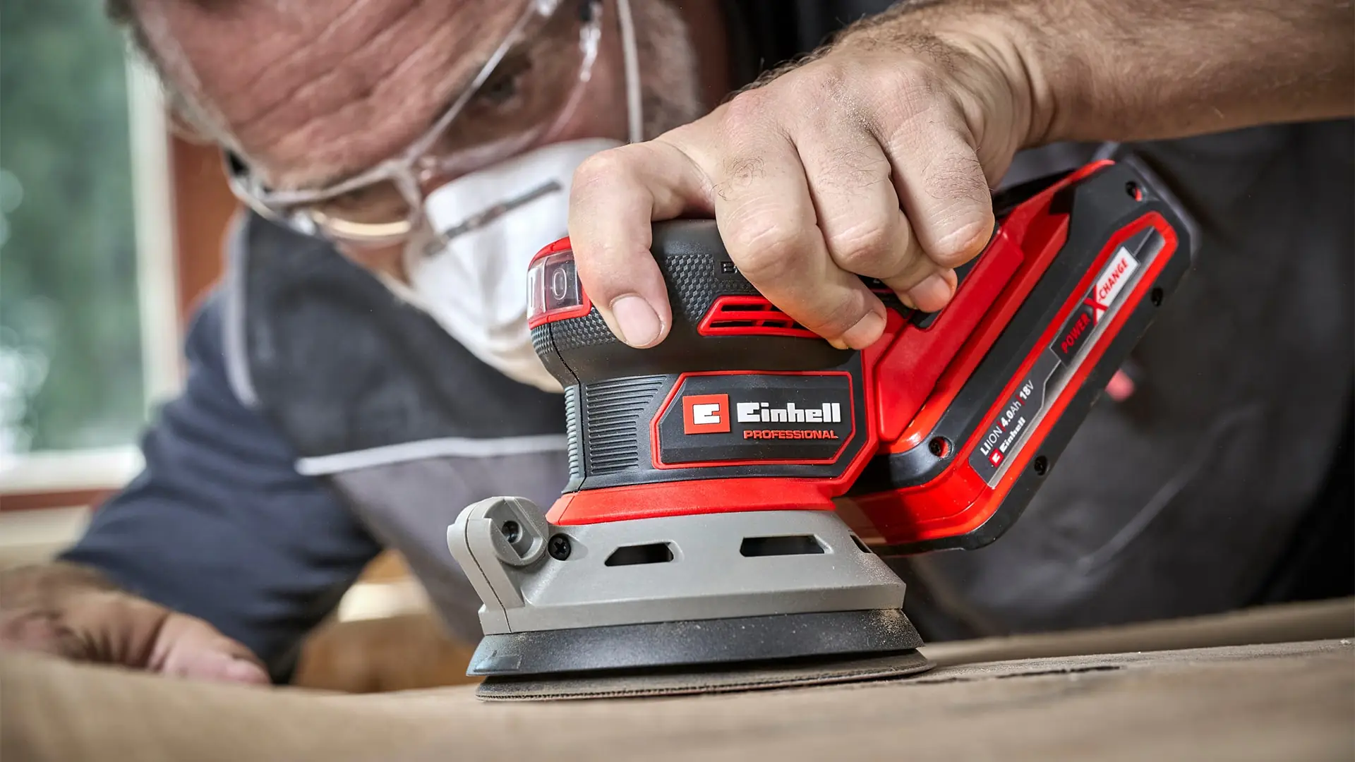 Einhell Professional Akku-Exzenterschleifer TP-RS 18/32 Li BL Solo Einhell Professional Akku-Exzenterschleifer TP-RS 18/32 Li BL Solo