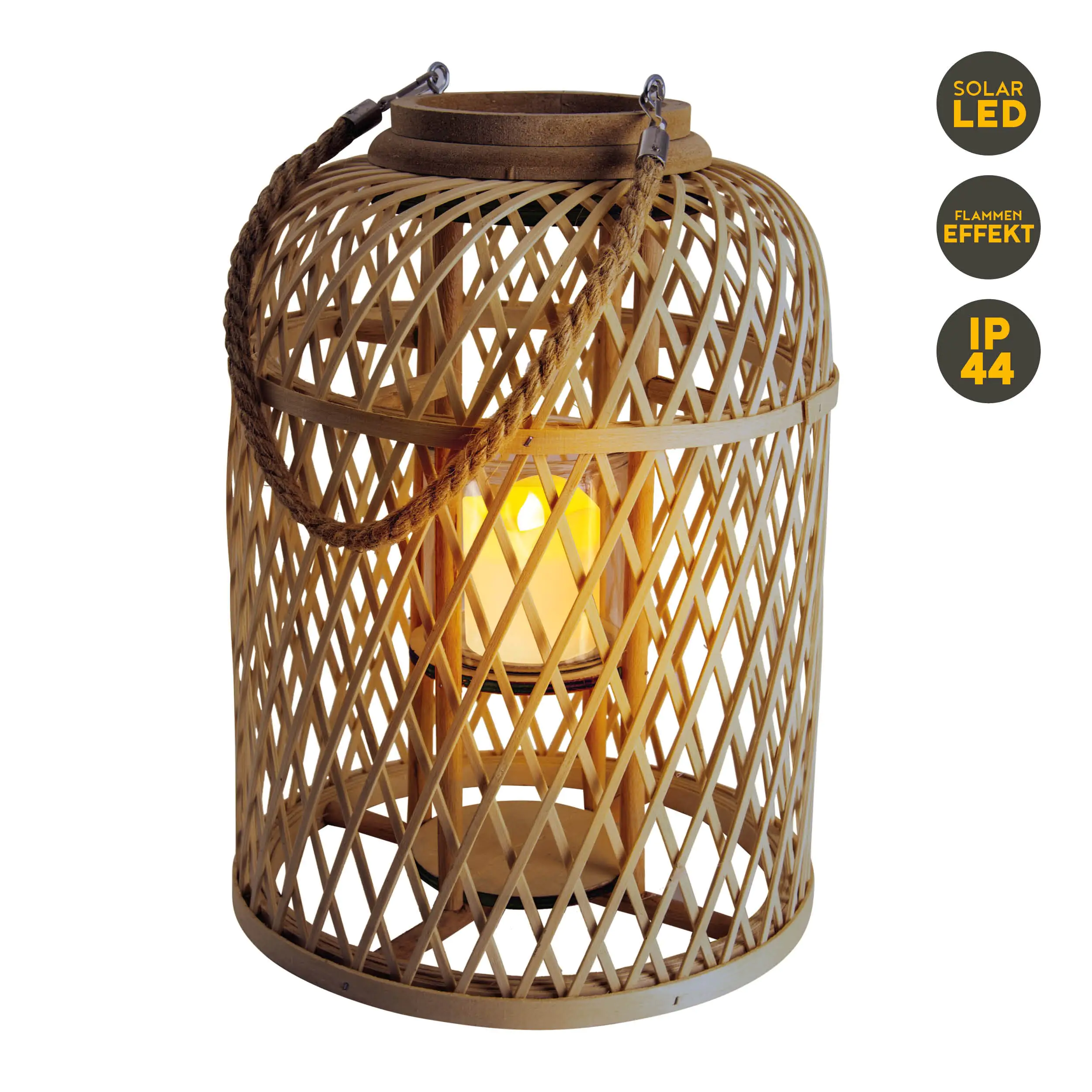 Light & More LED Dekoleuchte Korb mit Kerze mit Flammeneffekt 38 x 27 cm Light & More LED Dekoleuchte Korb mit Kerze mit Flammeneffekt 38 x 27 cm