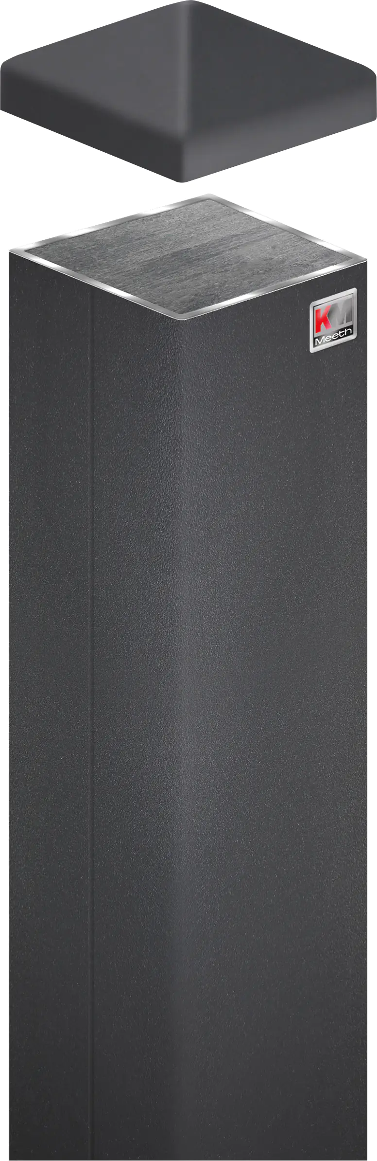 KM Zaun Zaunpfosten 160 cm, 70 x 70 mm, anthrazit