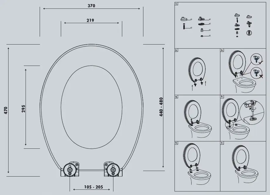 Primaster WC-Sitz mit Absenkautomatik Skyline schwarz Primaster WC-Sitz mit Absenkautomatik Skyline schwarz