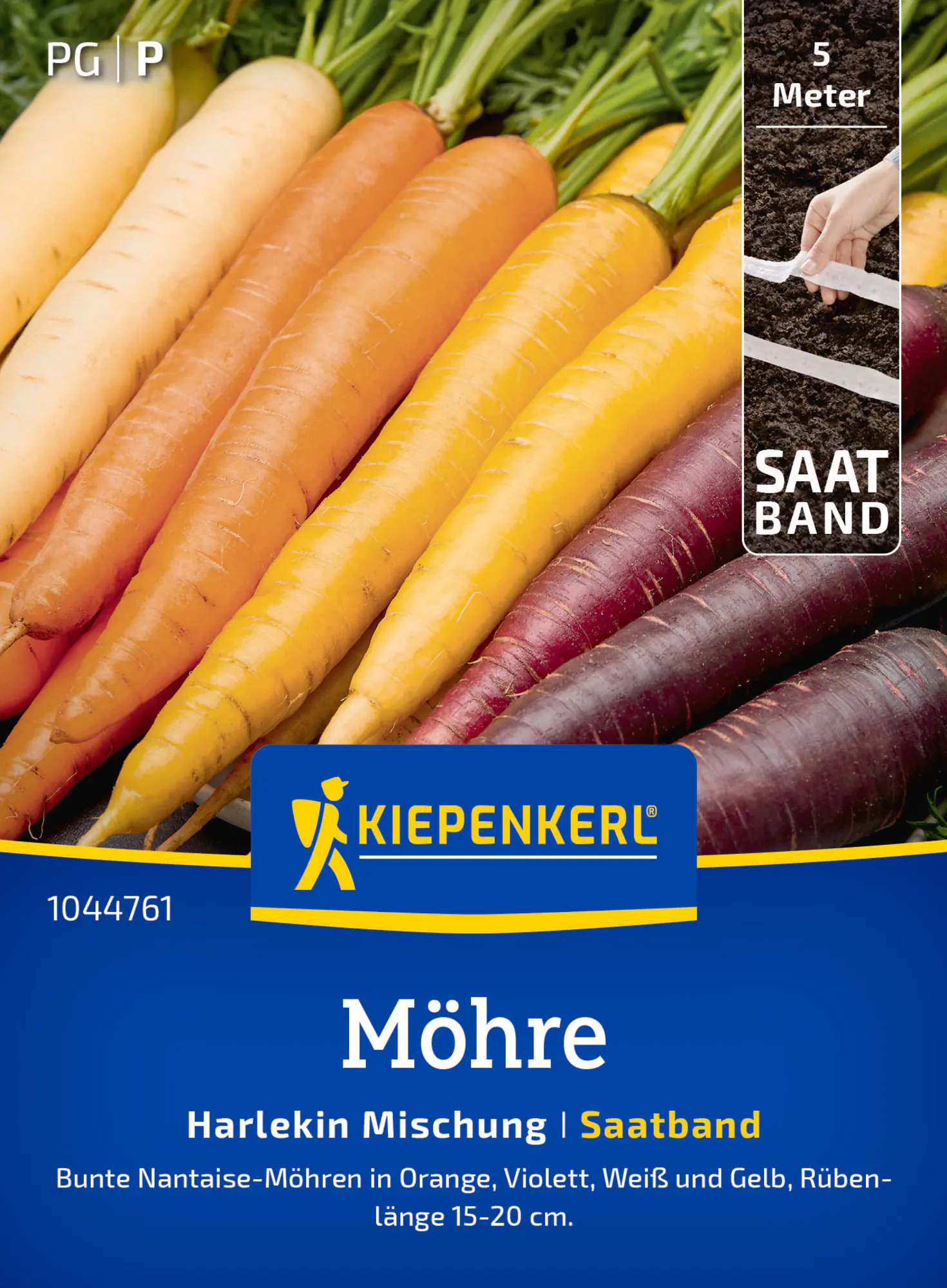 Kiepenkerl Saatgut Möhren Harlekin Mischung F1 Saatband für ca. 1,25 – 1,5 m²