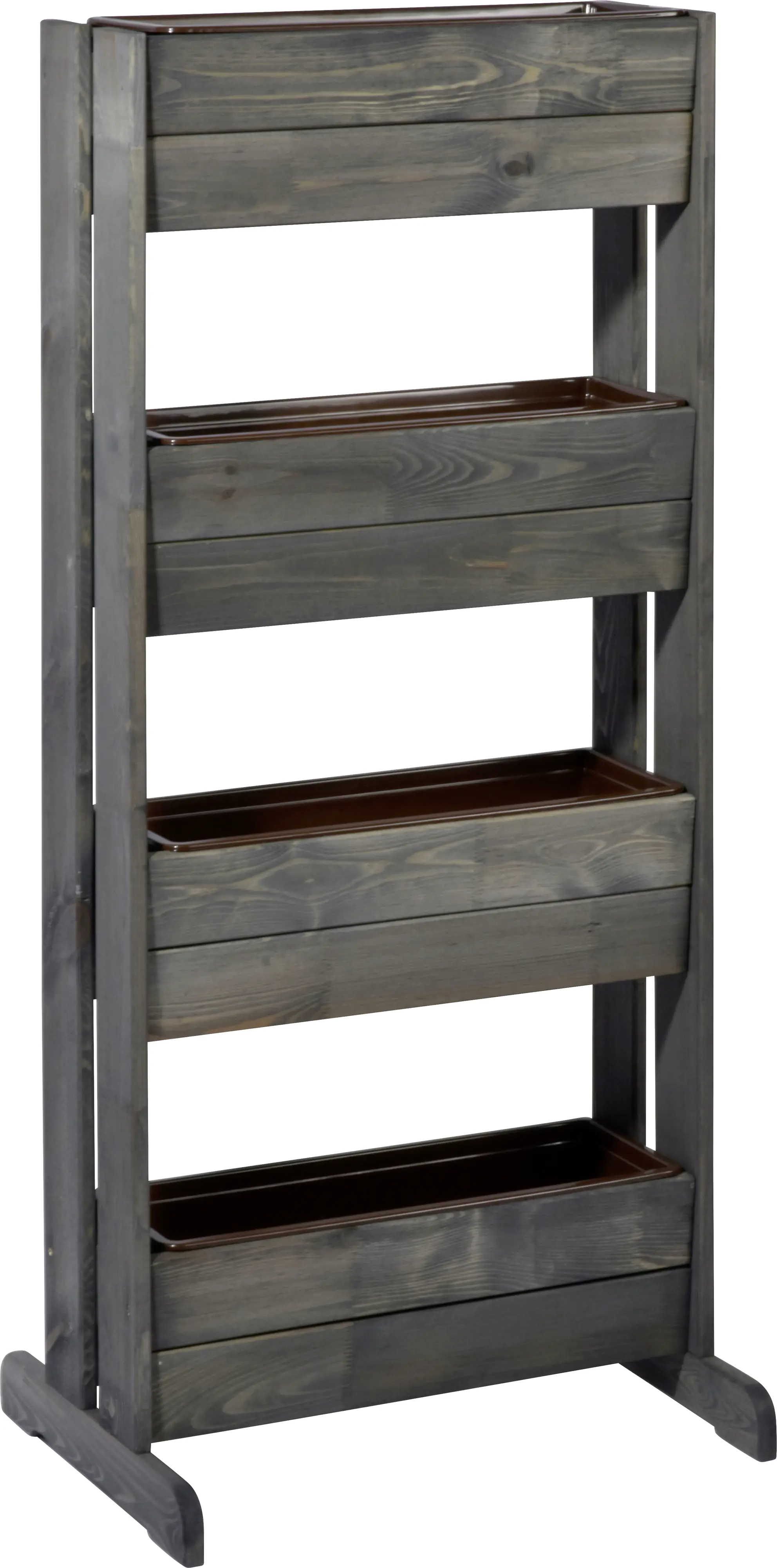 Dobar Vertikalbeet mit 4 Pflanzkästen, anthrazit