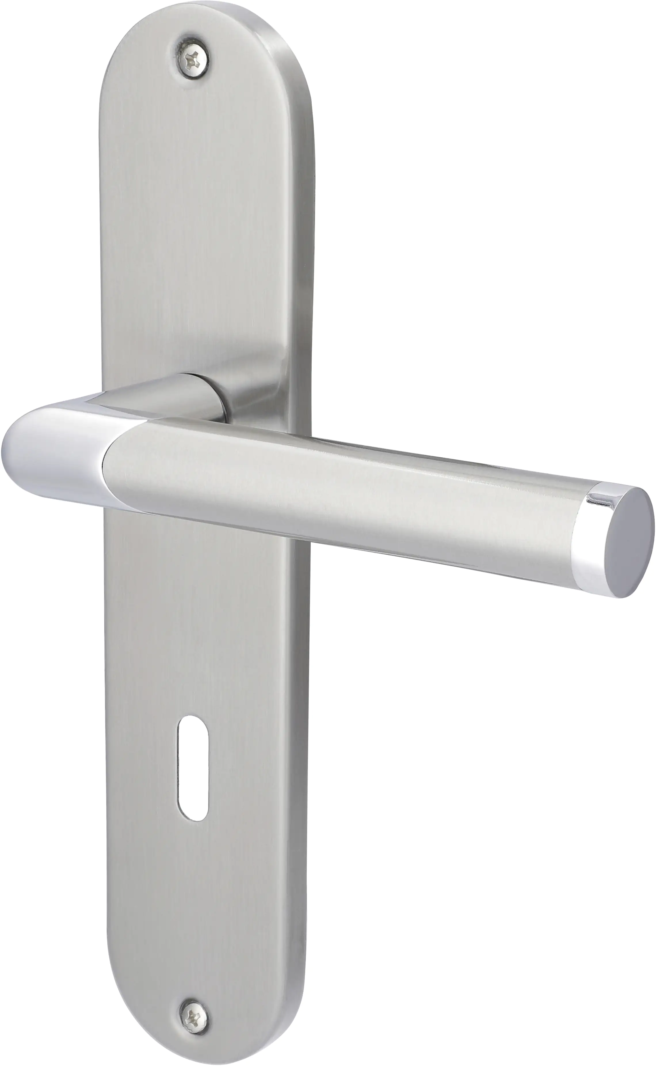 Alpertec BB-Langschildgarnitur Renofast I Messing BI-Colour abgerundet