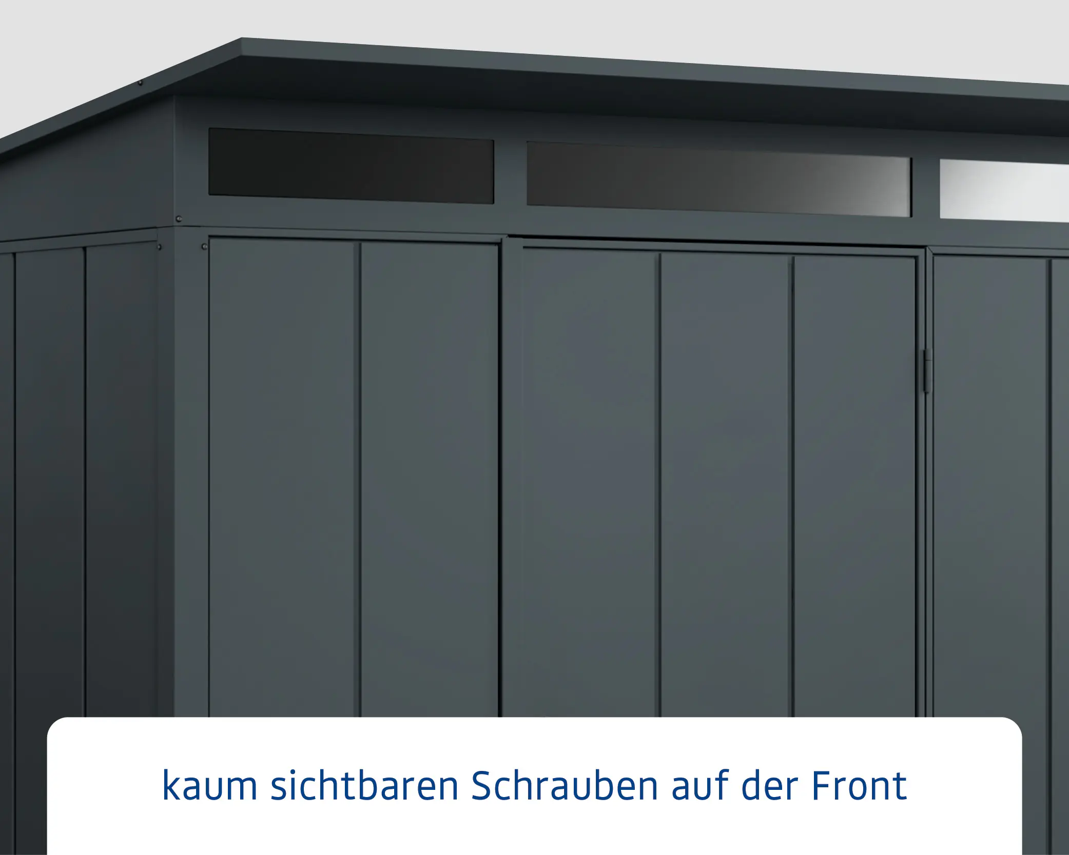 EcoStar Gerätehaus Elegant-P Typ 1 anthrazitgrau 247,9 x 153 x 228,6 cm