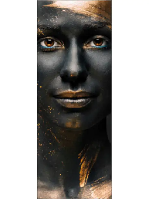 Deco-Glas Bild - Goldene Frau 80 x 30 cm