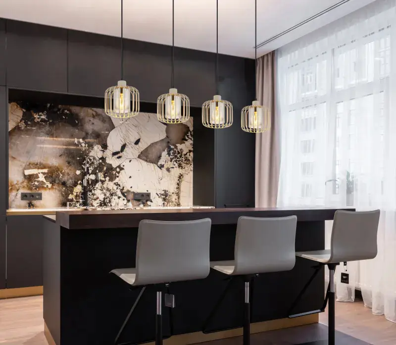 Globo Hängeleuchte Alfred 108 x 120 cm sandfarben matt