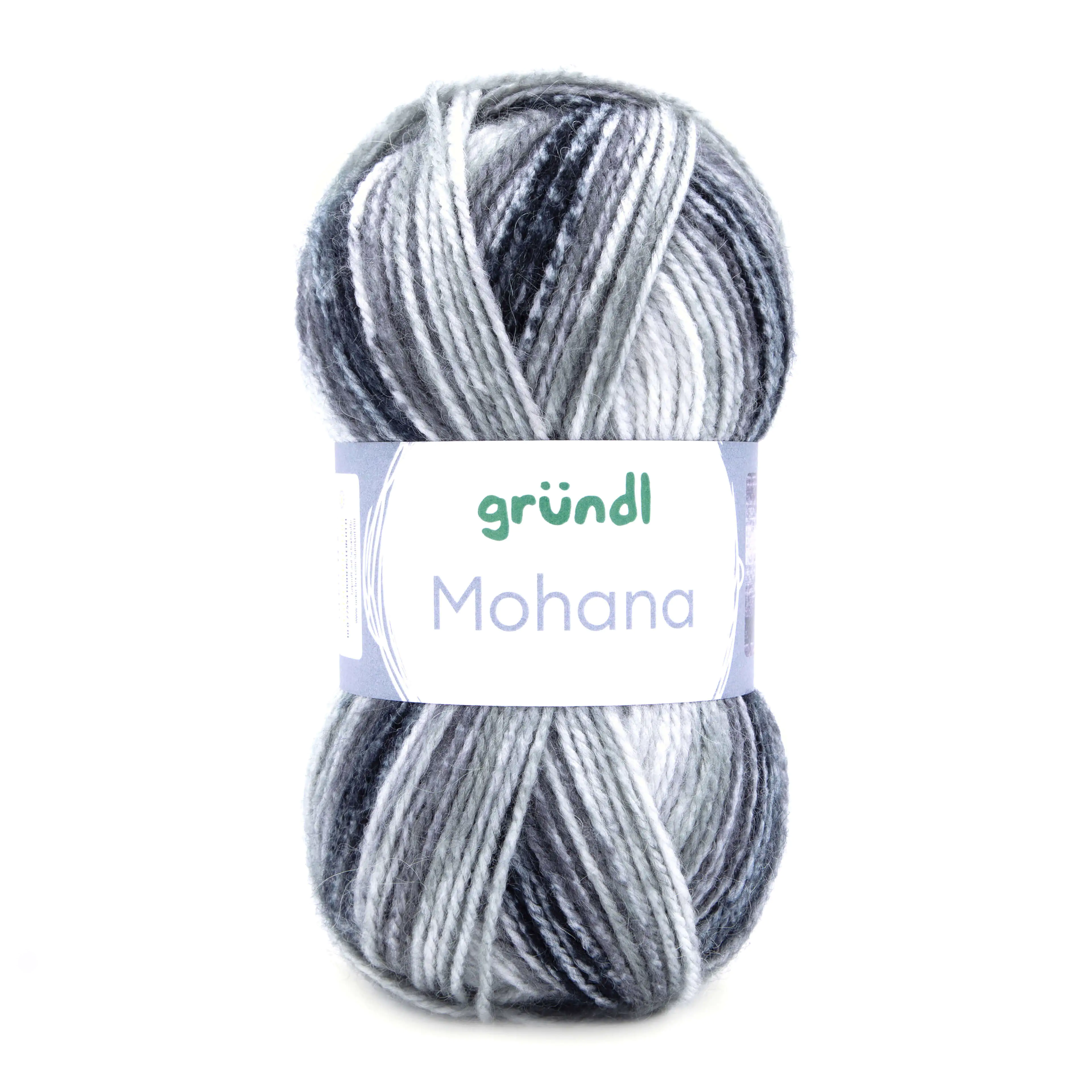 Gründl Wolle Mohana 100 g grau-anthrazit-schwarz