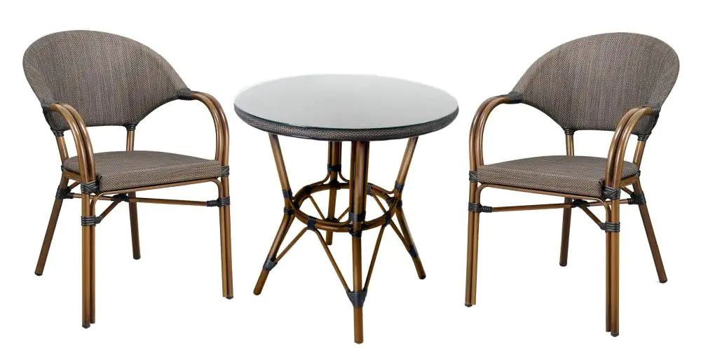 Primaster Tisch Valencia Ø 70 cm, Höhe 75 cm, rund, Bambusoptik