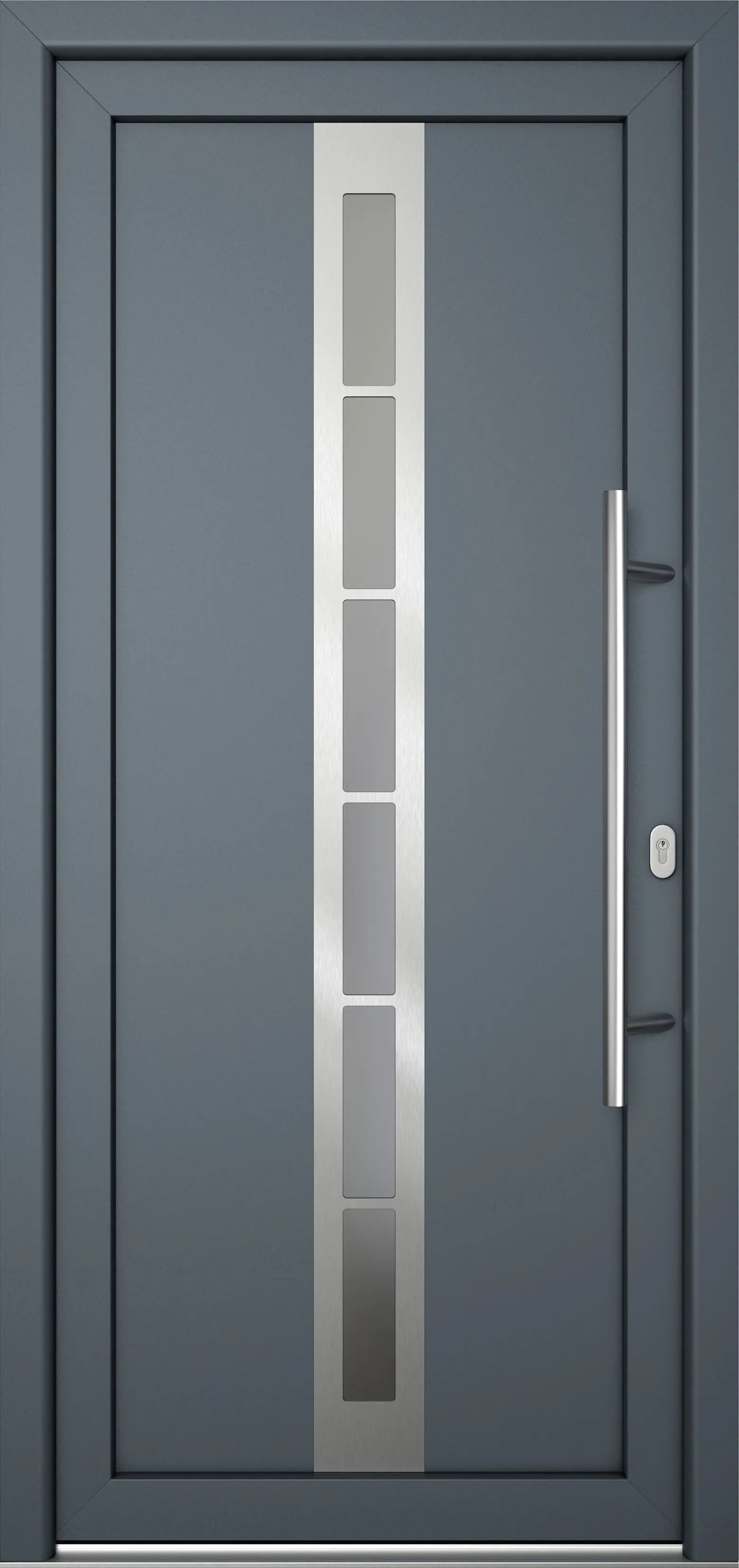 Meeth Haustür Signum Pro PVC Modell 38 88 x 200 cm DIN Rechts weiß/titan Meeth Haustür Signum Pro PVC Modell 38 88 x 200 cm DIN Rechts weiß/titan