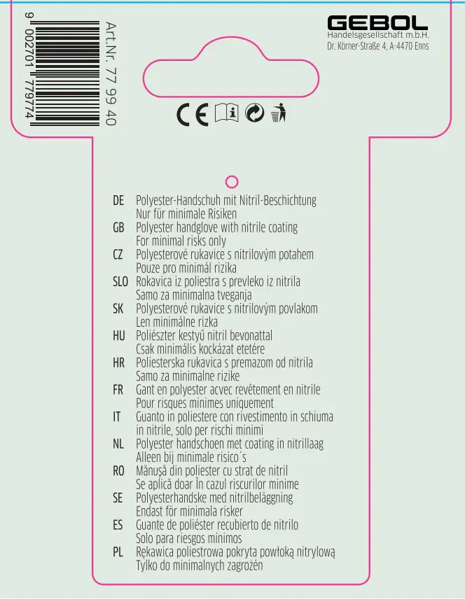 Gebol Handschuh Tommi Kirsche pink für Kinder