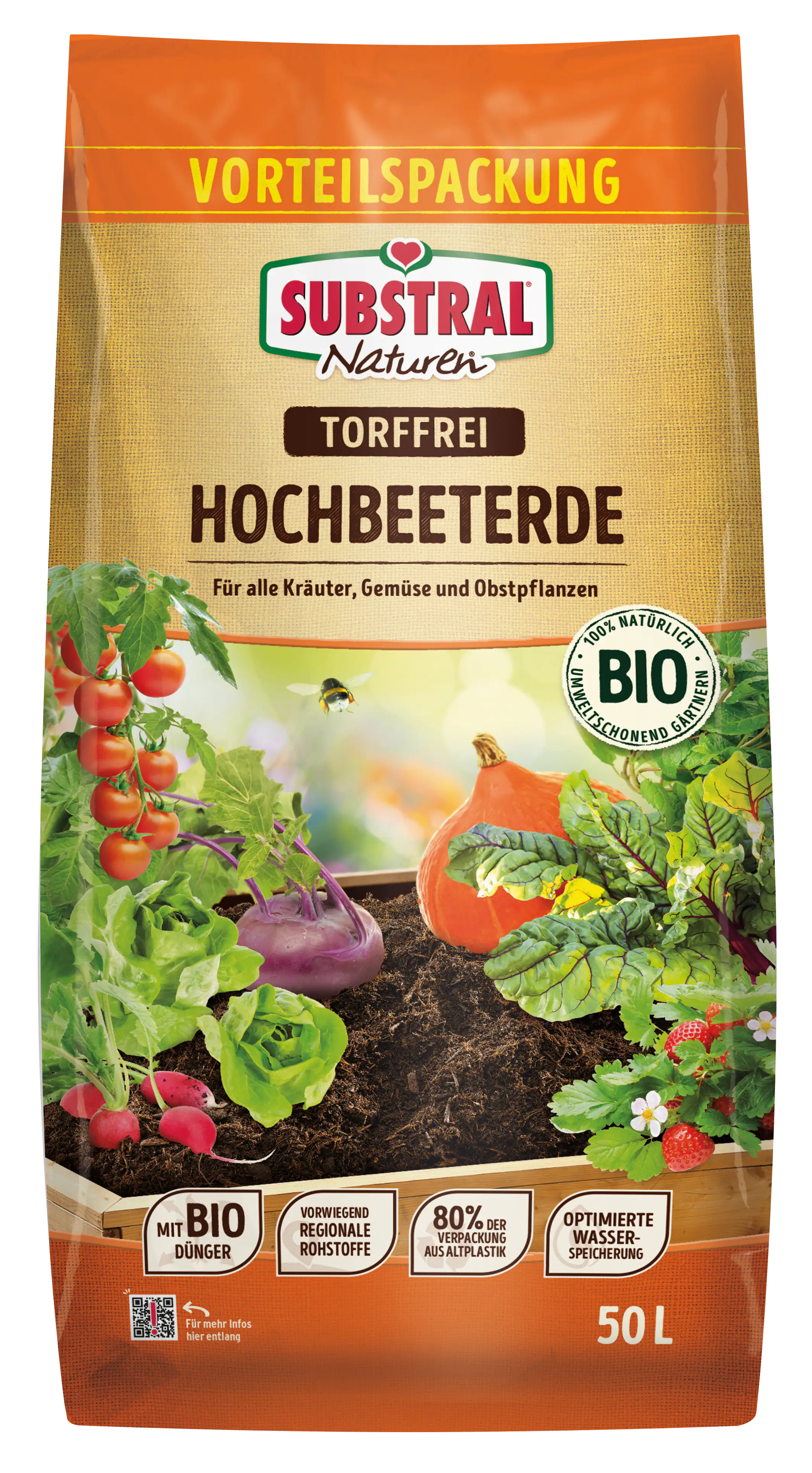 4062700818350 Substral Naturen Hochbeeterde 50 L torffrei