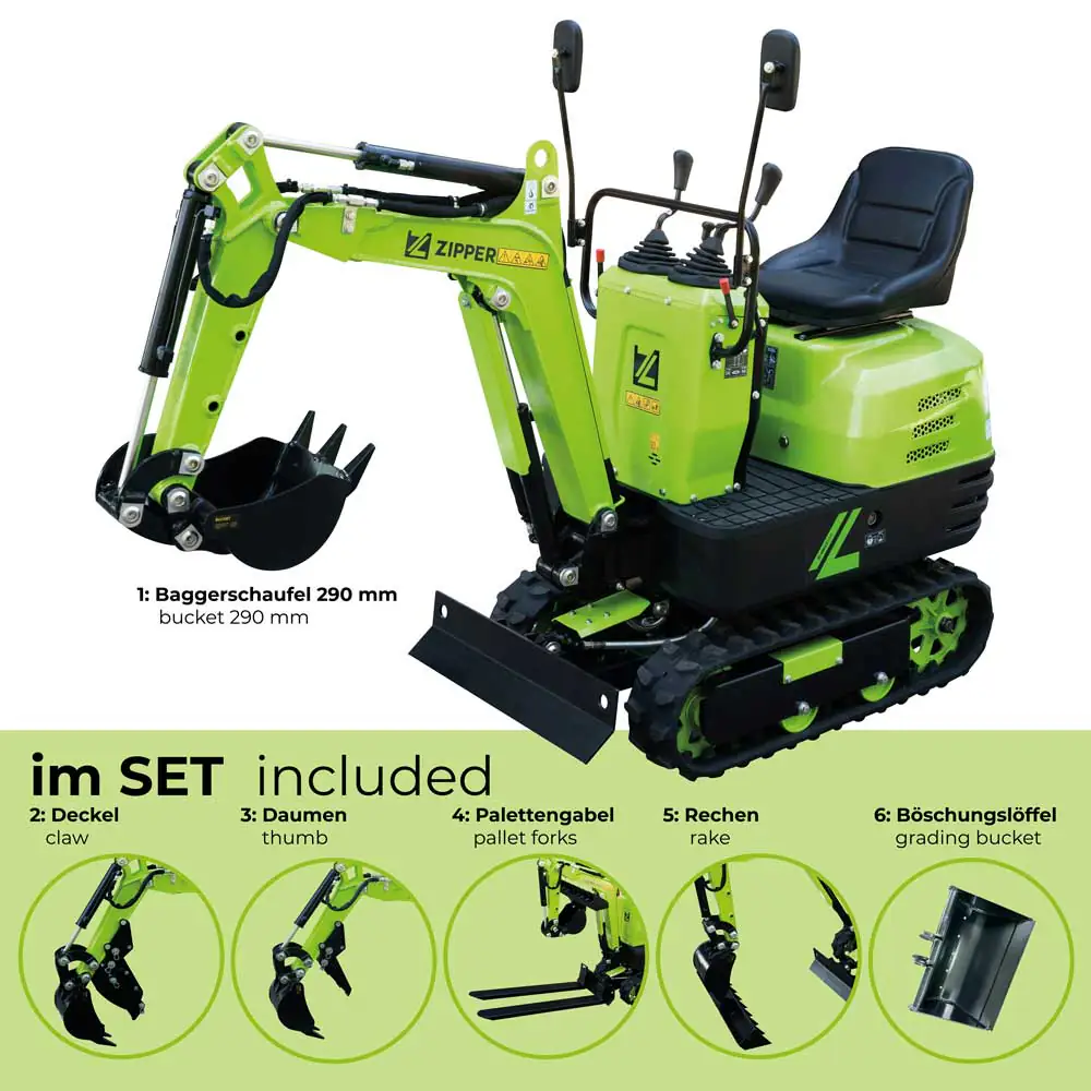 Zipper Mini-Bagger ZI-MBGS600 Zipper Mini-Bagger ZI-MBGS600