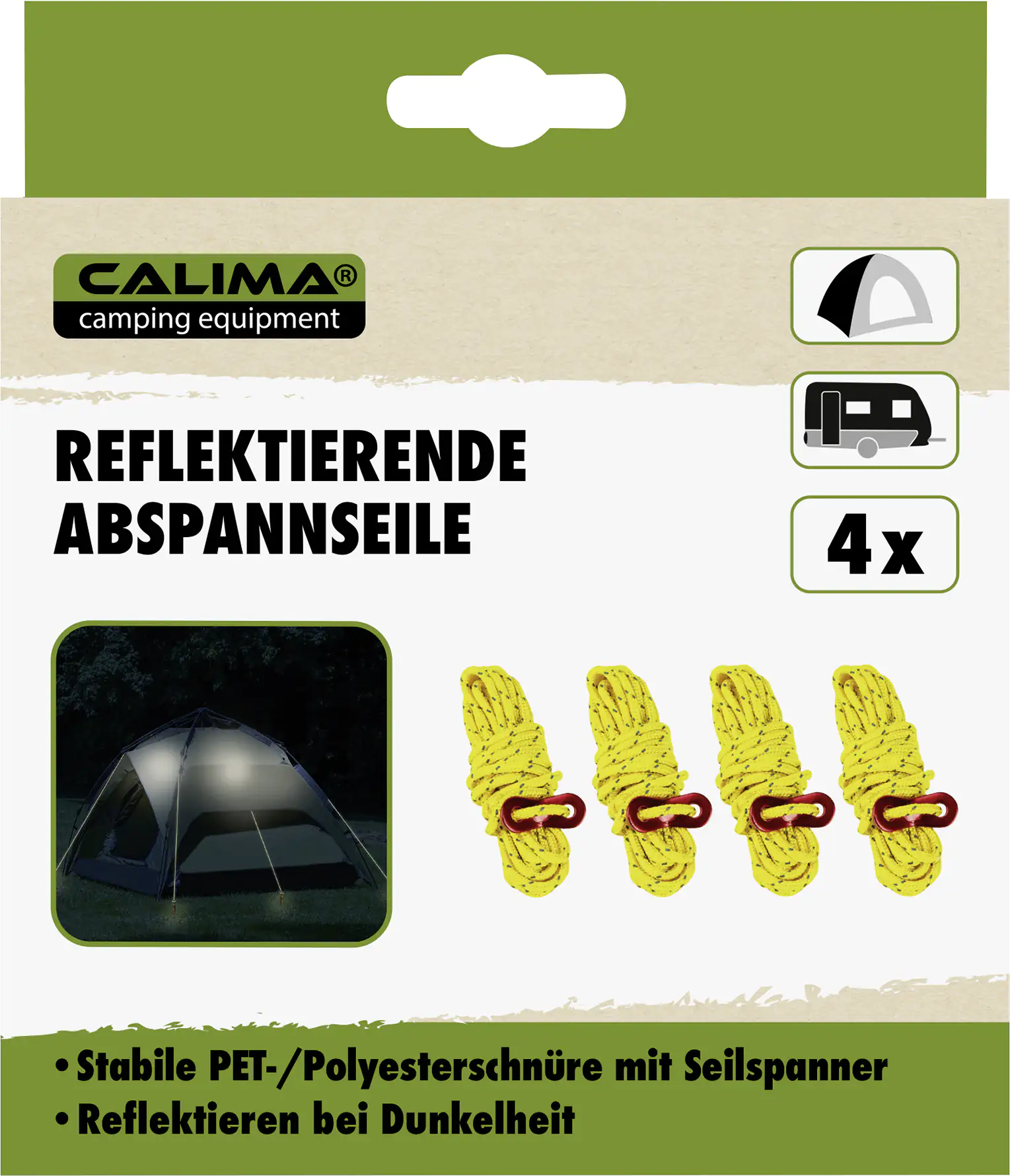Calima Reflektierende Abspannseile 4x4m
