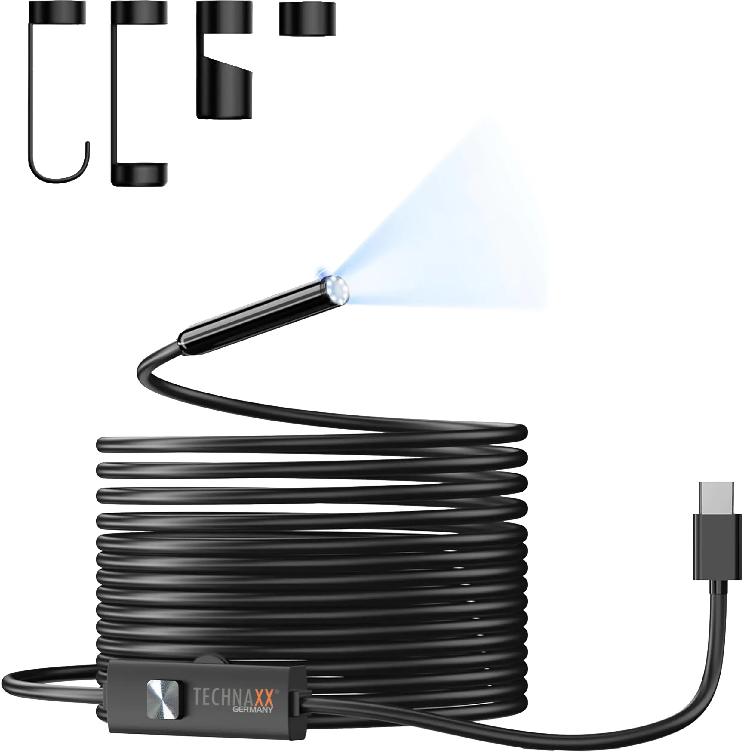 Technaxx Endoskopkamera TX-386 USB-C mit Licht 500 cm