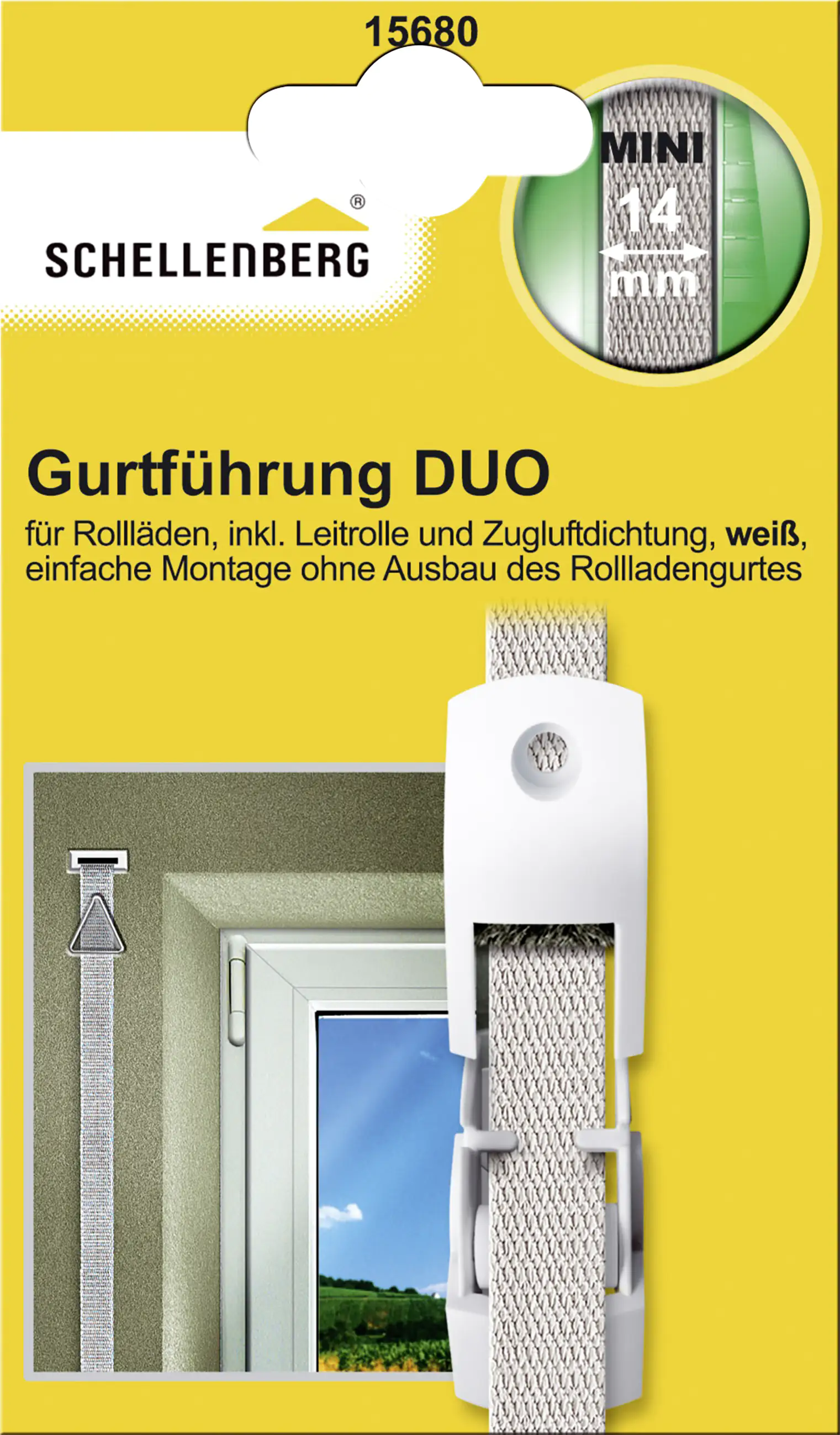 Schellenberg Gurtführung Duo System Mini weiß Schellenberg Gurtführung Duo System Mini weiß