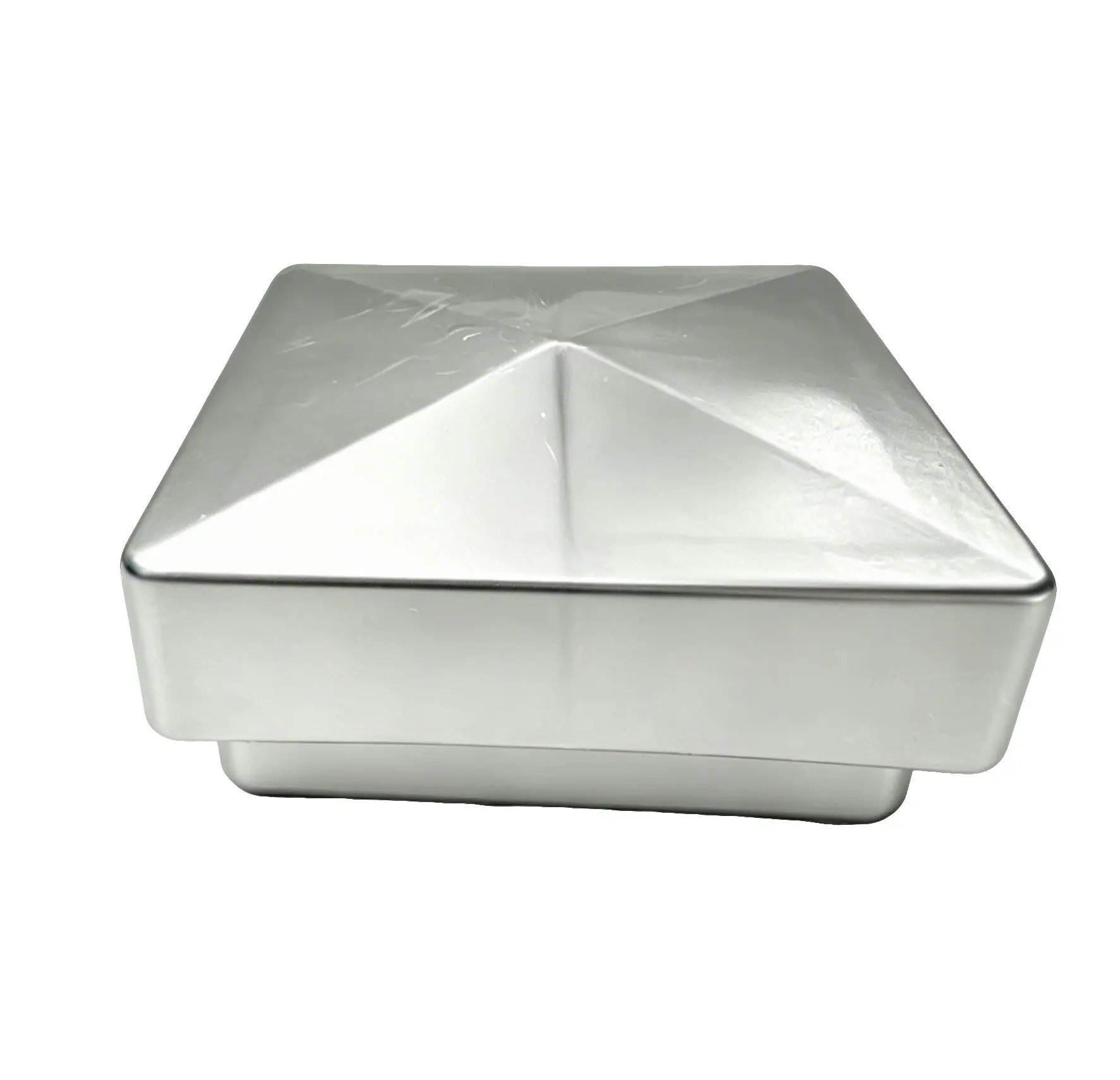 Floraworld Ersatz-Pfostenkappe 8 x 8 cm Kunststoff silber