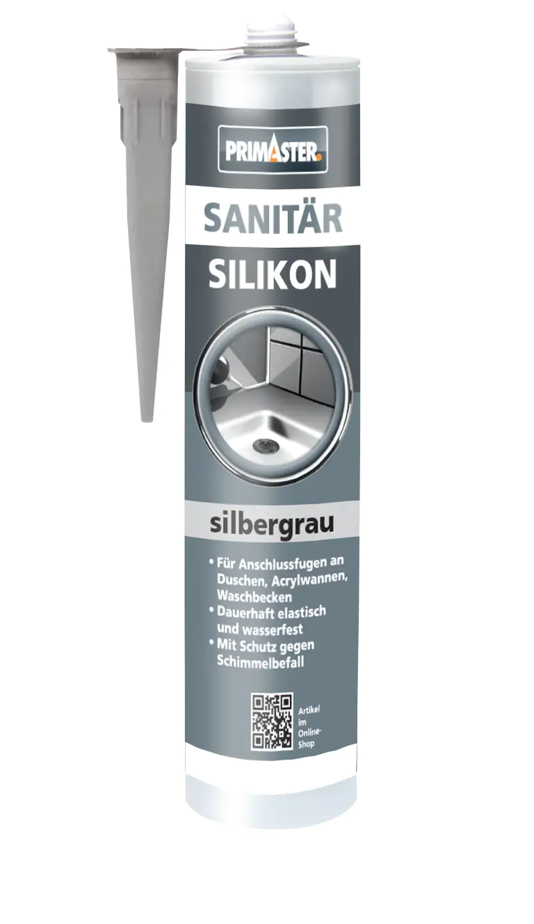 Primaster Sanitär Silikon silbergrau 310 ml Produktbild: Primaster Sanitär Silikon silbergrau 310 ml