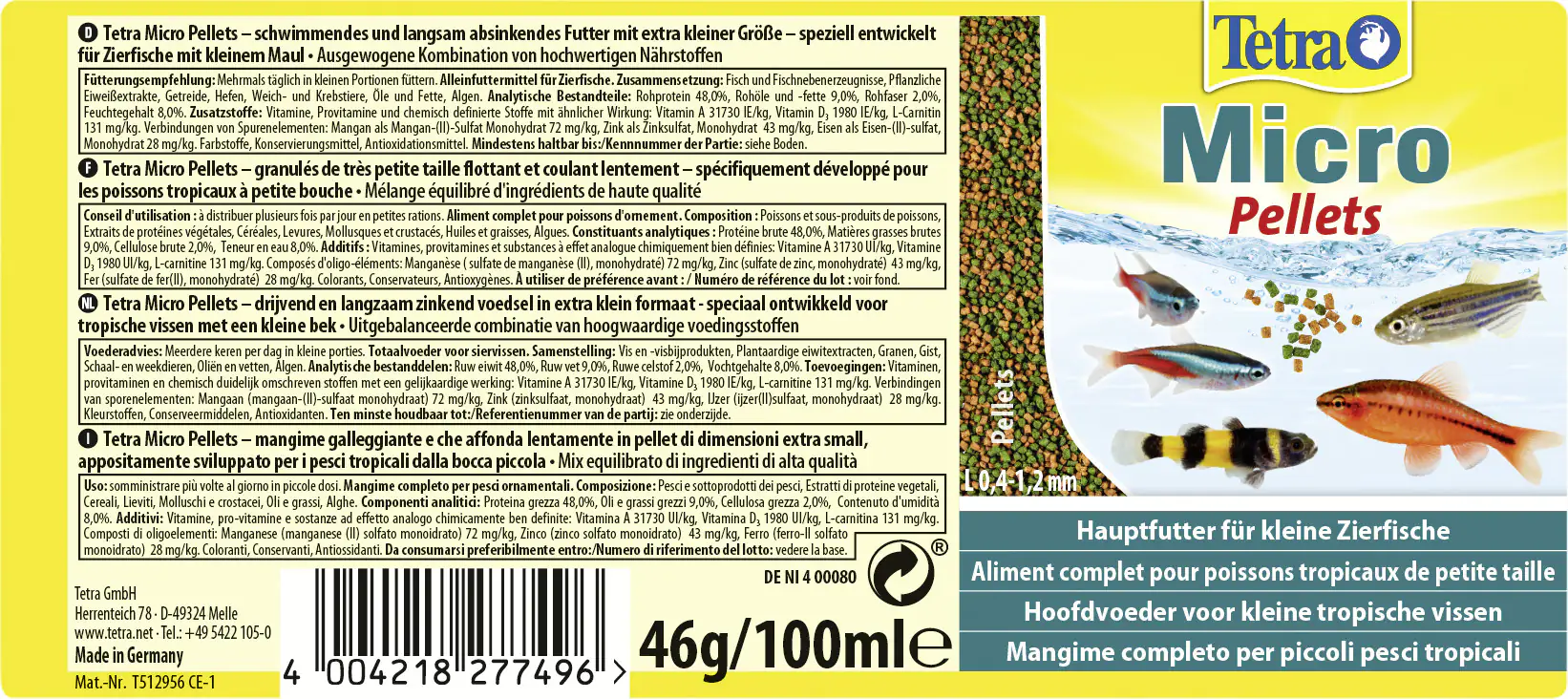 Tetra Micro Pellets 100ml