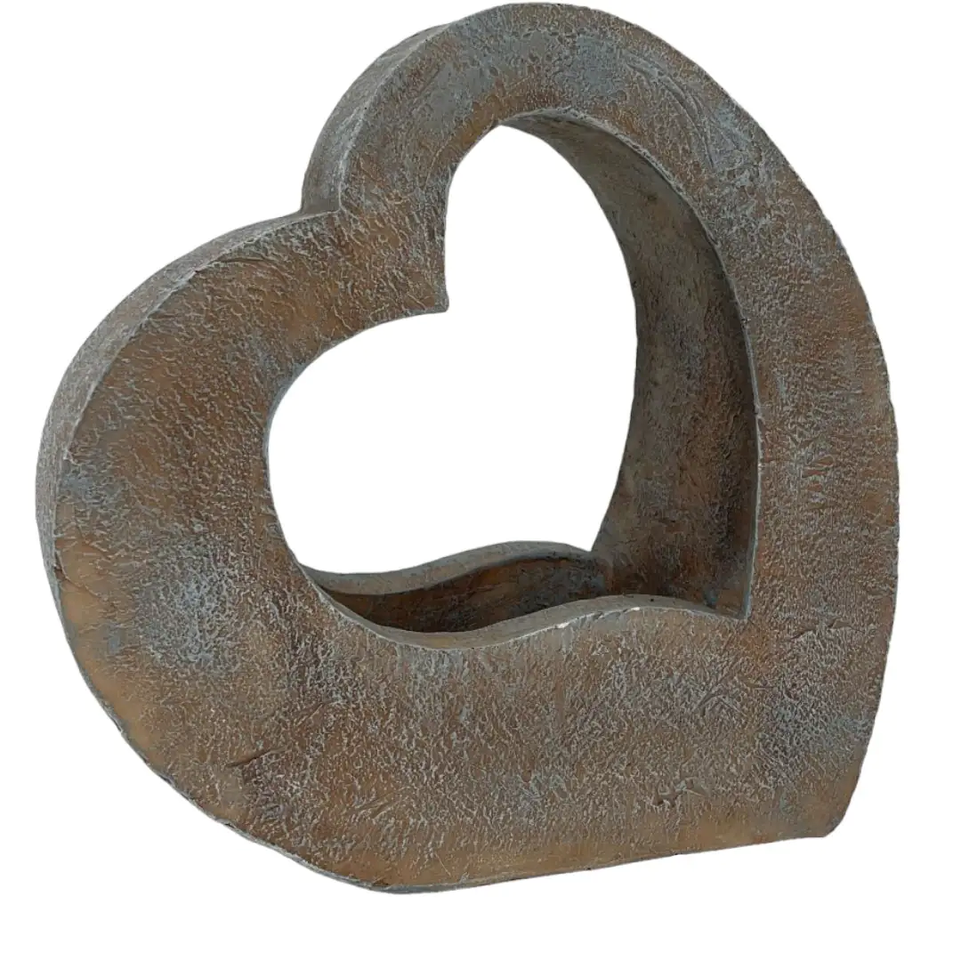 Pflanzherz grau 29 x 14 x 30 cm Pflanzherz grau 29 x 14 x 30 cm