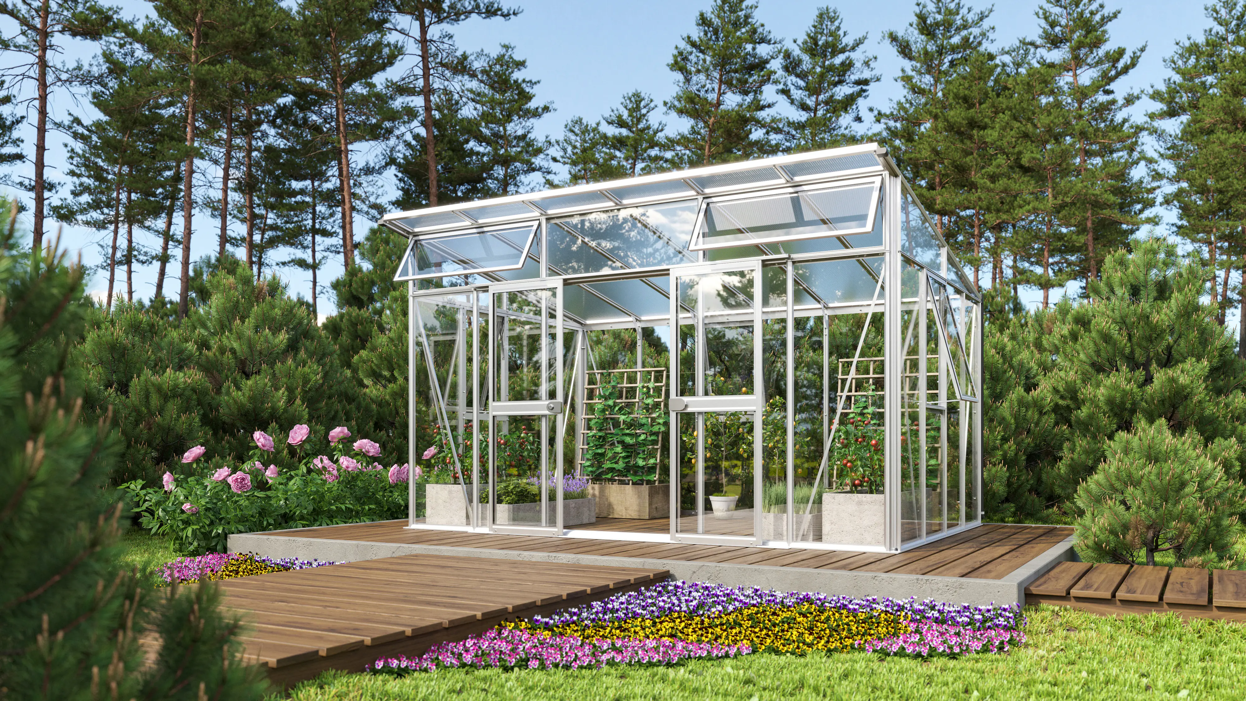 Vitavia Gewächshaus Aura 11500 275 x 396 cm 3 mm Sicherheitsglas 10 mm HKP