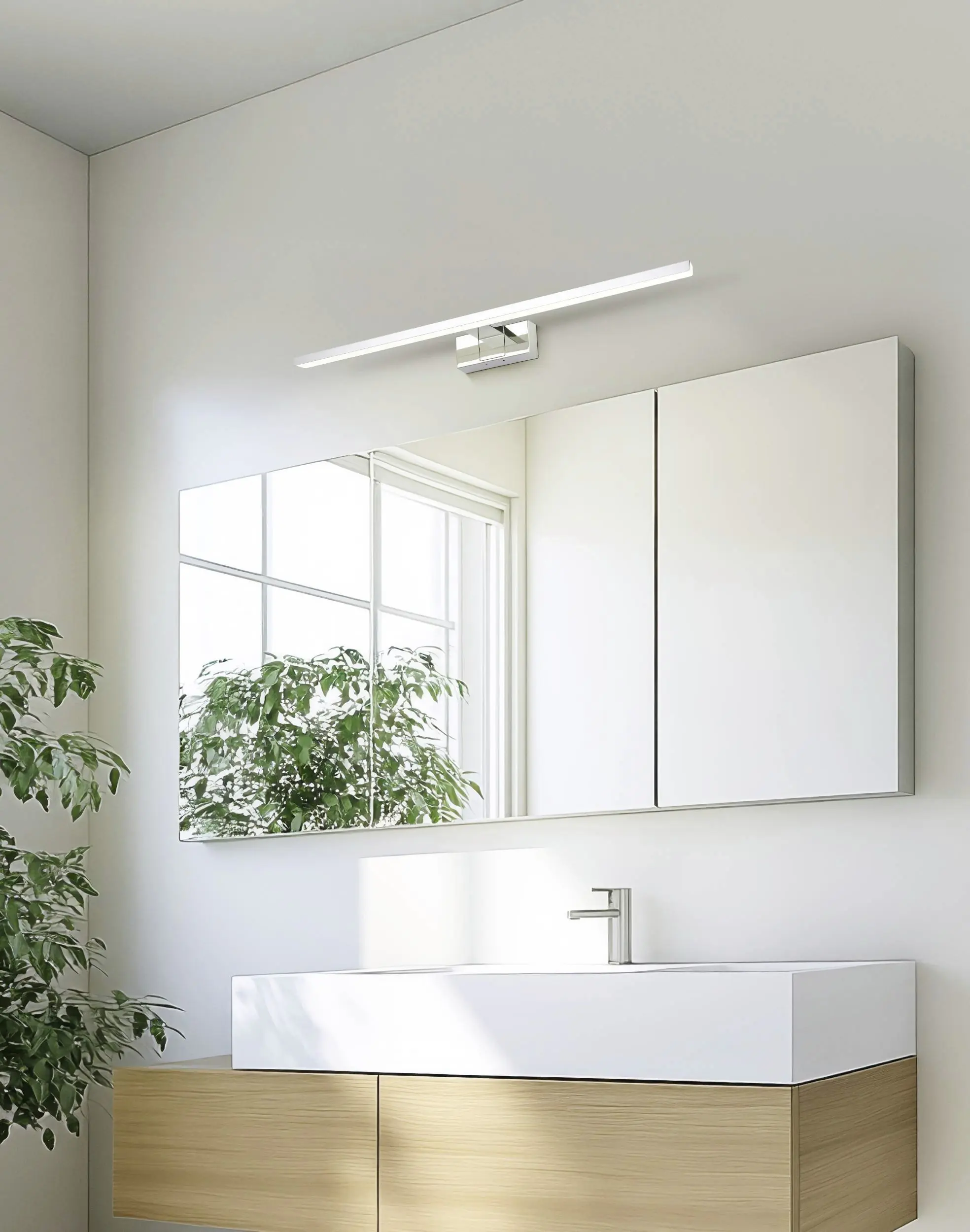 Eglo LED Spiegelleuchte Conettila chrom 60 x 13 cm warmweiß-kaltweiß Eglo LED Spiegelleuchte Conettila chrom 60 x 13 cm warmweiß-kaltweiß