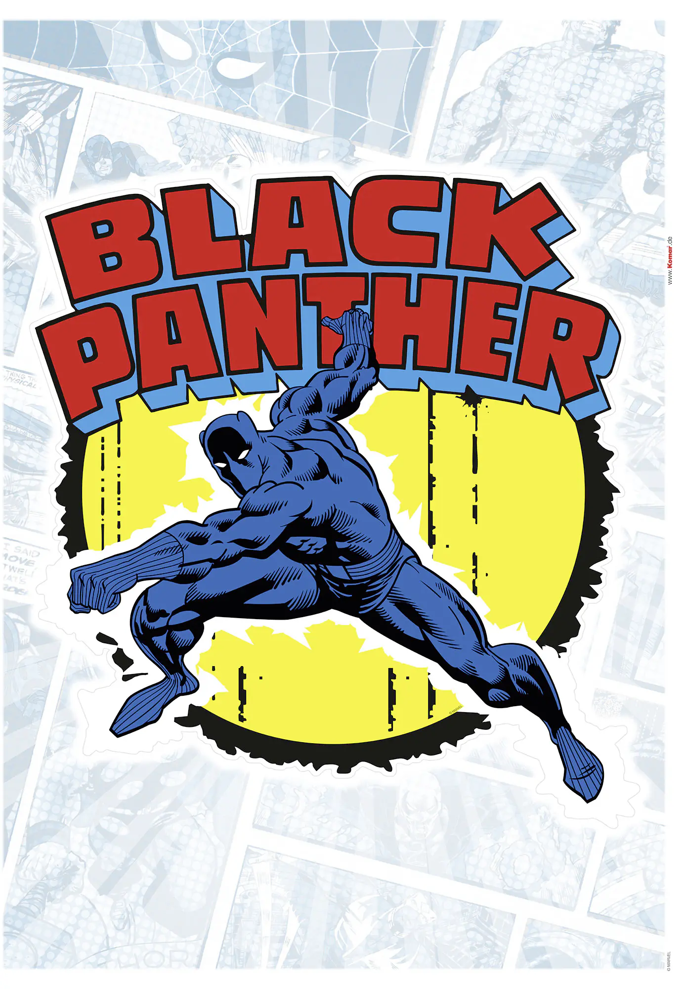 Komar Dekosticker Black Panther Comic 50 x 70 cm  