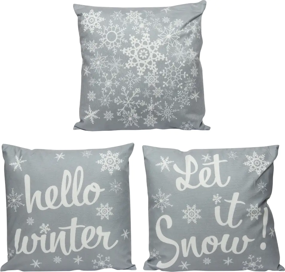 Kaemingk Kissen Polyester Samt grau 40 x 40 cm