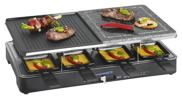 Clatronic 2 in 1 Raclette-Grill RG 3518 Grillfläche: ca. 46 x 23 cm Clatronic 2 in 1 Raclette-Grill RG 3518 Grillfläche: ca. 46 x 23 cm