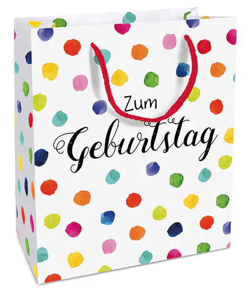 Braun & Company Geschenktragetasche Happy Dots 18 x 21 x 8 cm