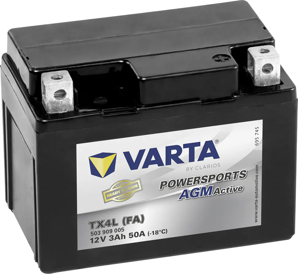 Varta AGM-Motorradbatterie TX12 FA 12V 10Ah 170A