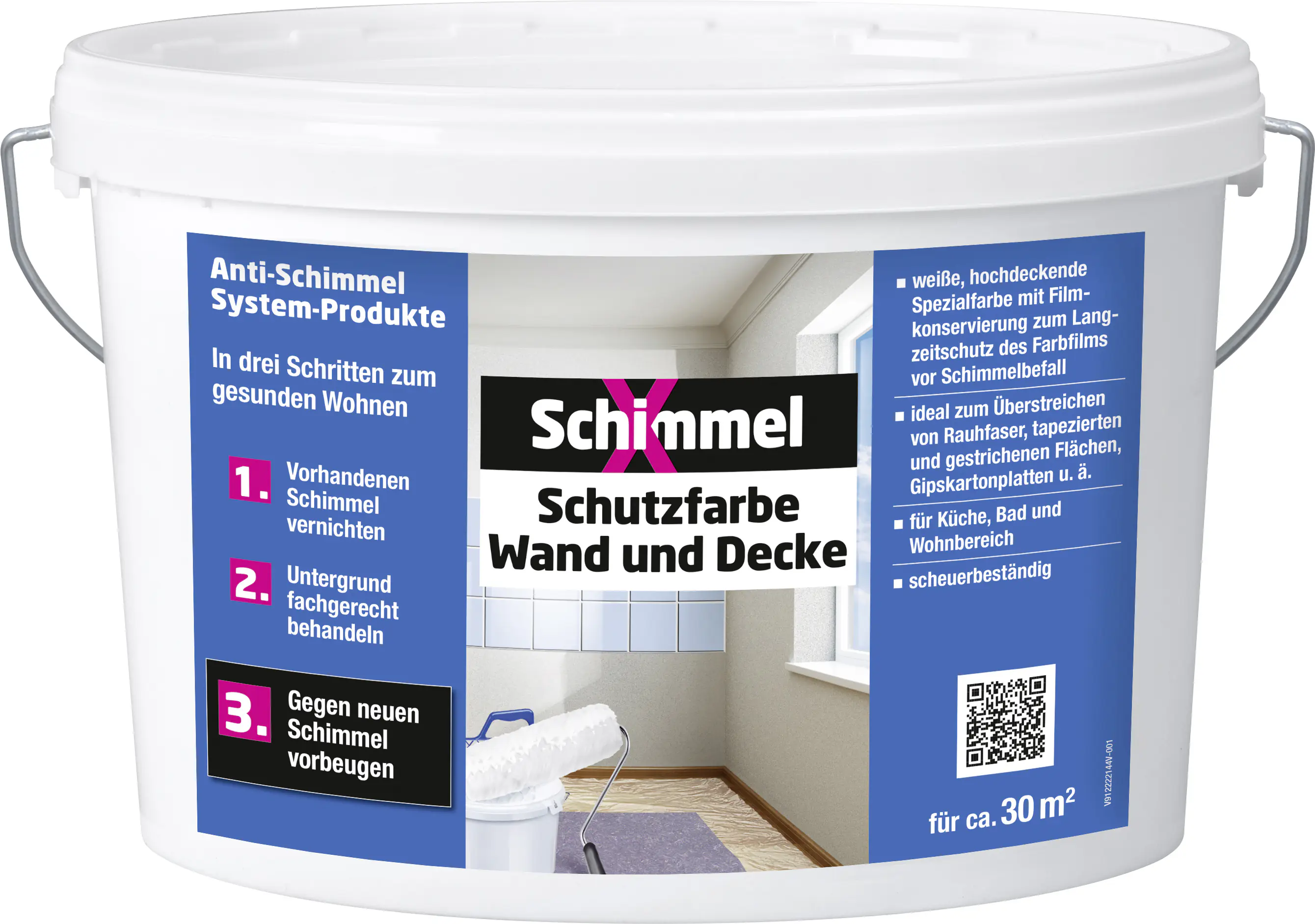 Schimmel-X Schutzfarbe Wand und Decke 5 L weiß Schimmel-X Schutzfarbe Wand und Decke 5 L weiß