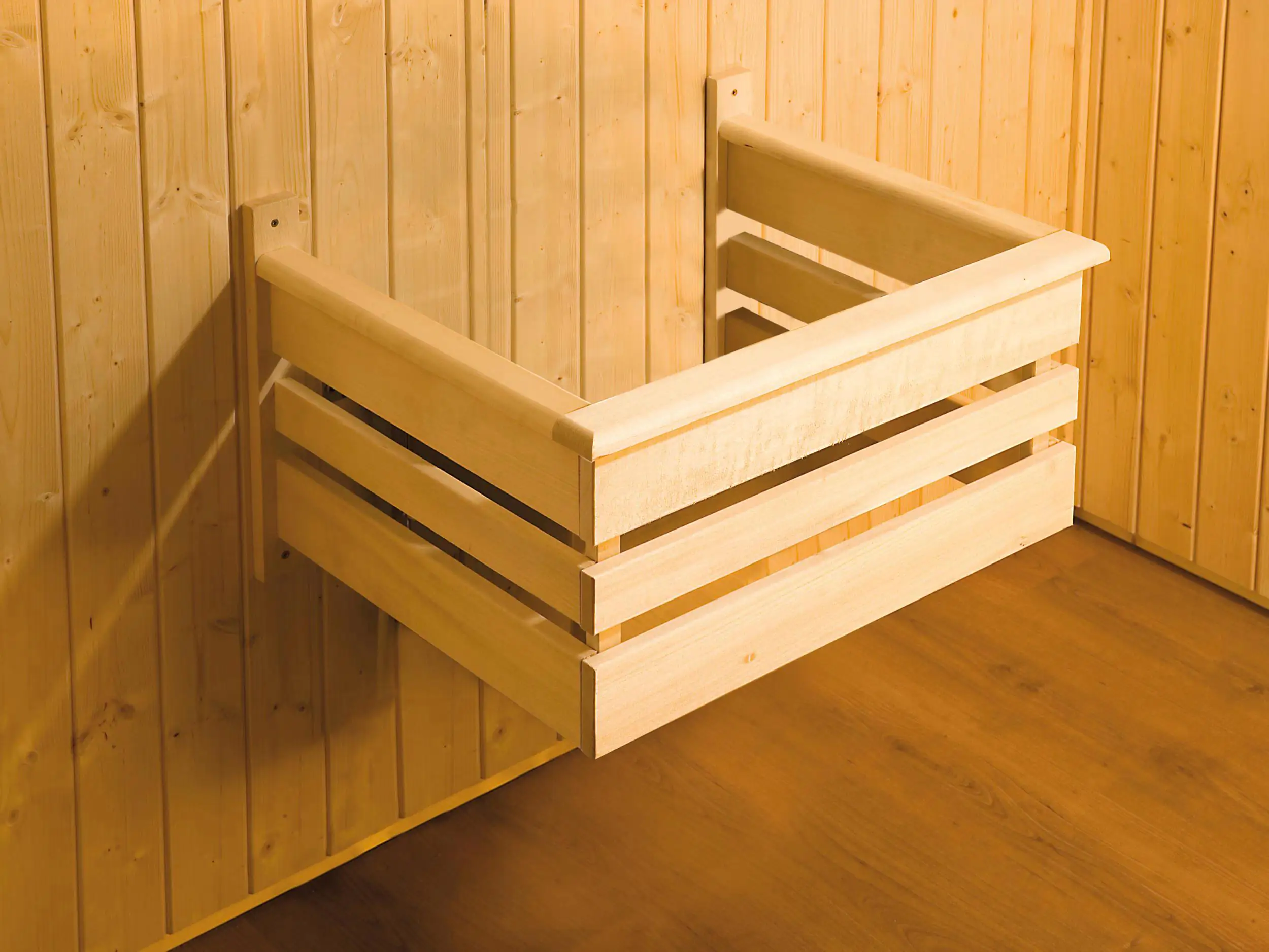 Weka Massivholz-Elementsauna Kemi Panorama 2 mit Glastür, 2 Fenstern und Saunaofen Weka Massivholz-Elementsauna Kemi Panorama 2 mit Glastür, 2 Fenstern und Saunaofen