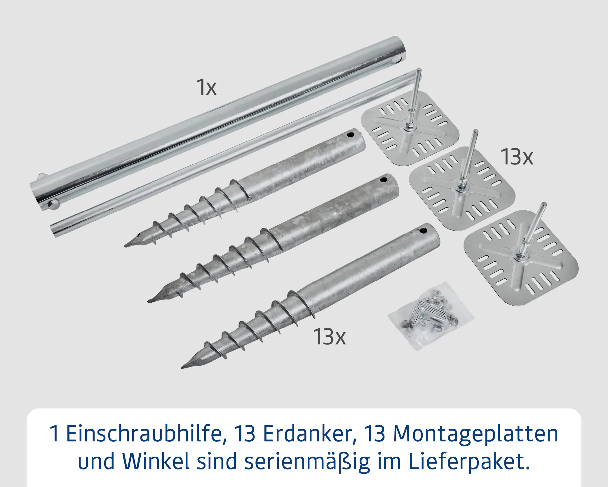 EcoStar Schraubfundament mit 13 Schrauben EcoStar Schraubfundament mit 13 Schrauben