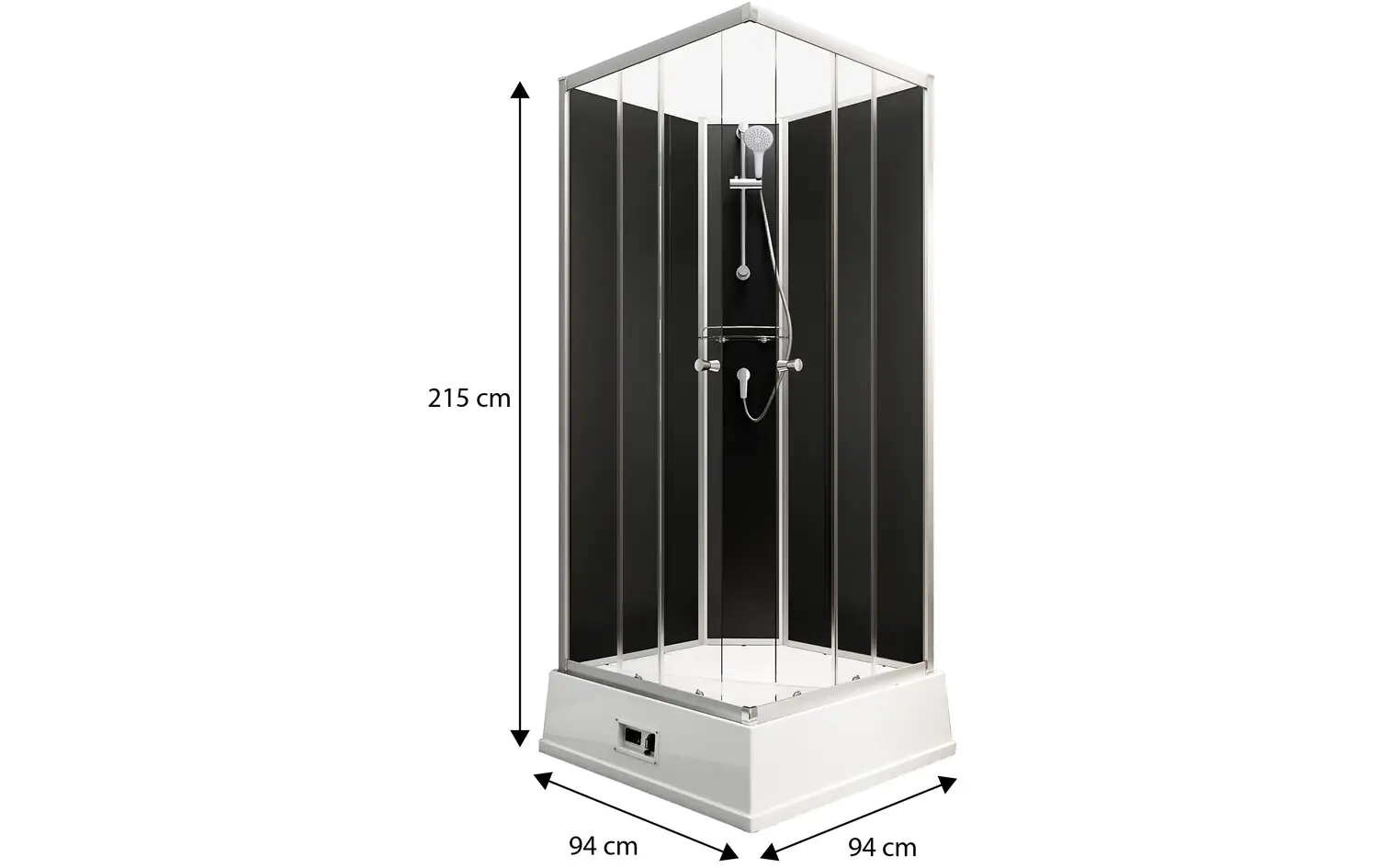 Schulte Komplettdusche Korfu II 94 x 110 x 215 cm mit Boiler, Pumpe Schulte Komplettdusche Korfu II 94 x 110 x 215 cm mit Boiler, Pumpe