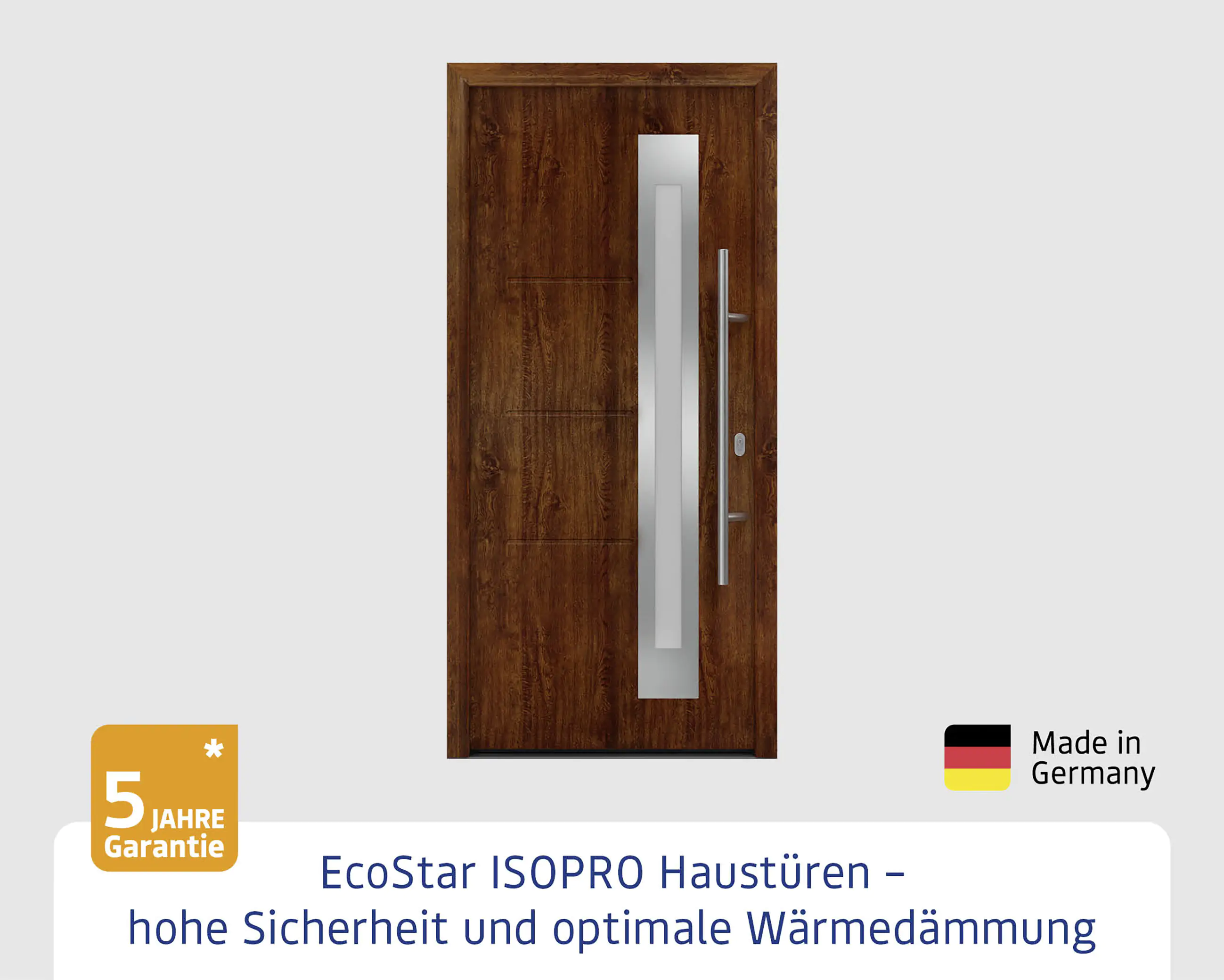 EcoStar Haustür ISOPRO IP 780S dark oak 110 x 210 cm EcoStar Haustür ISOPRO IP 780S dark oak 110 x 210 cm