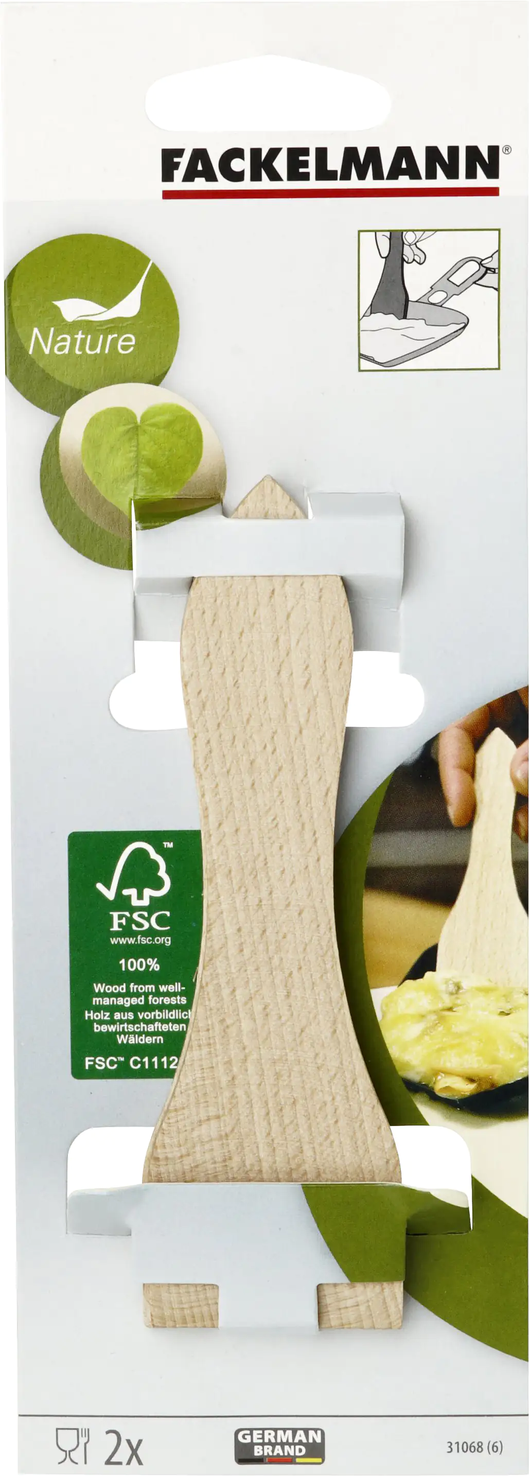 Fackelmann Raclettspachtel 13 x 4 cm, 2 Stück