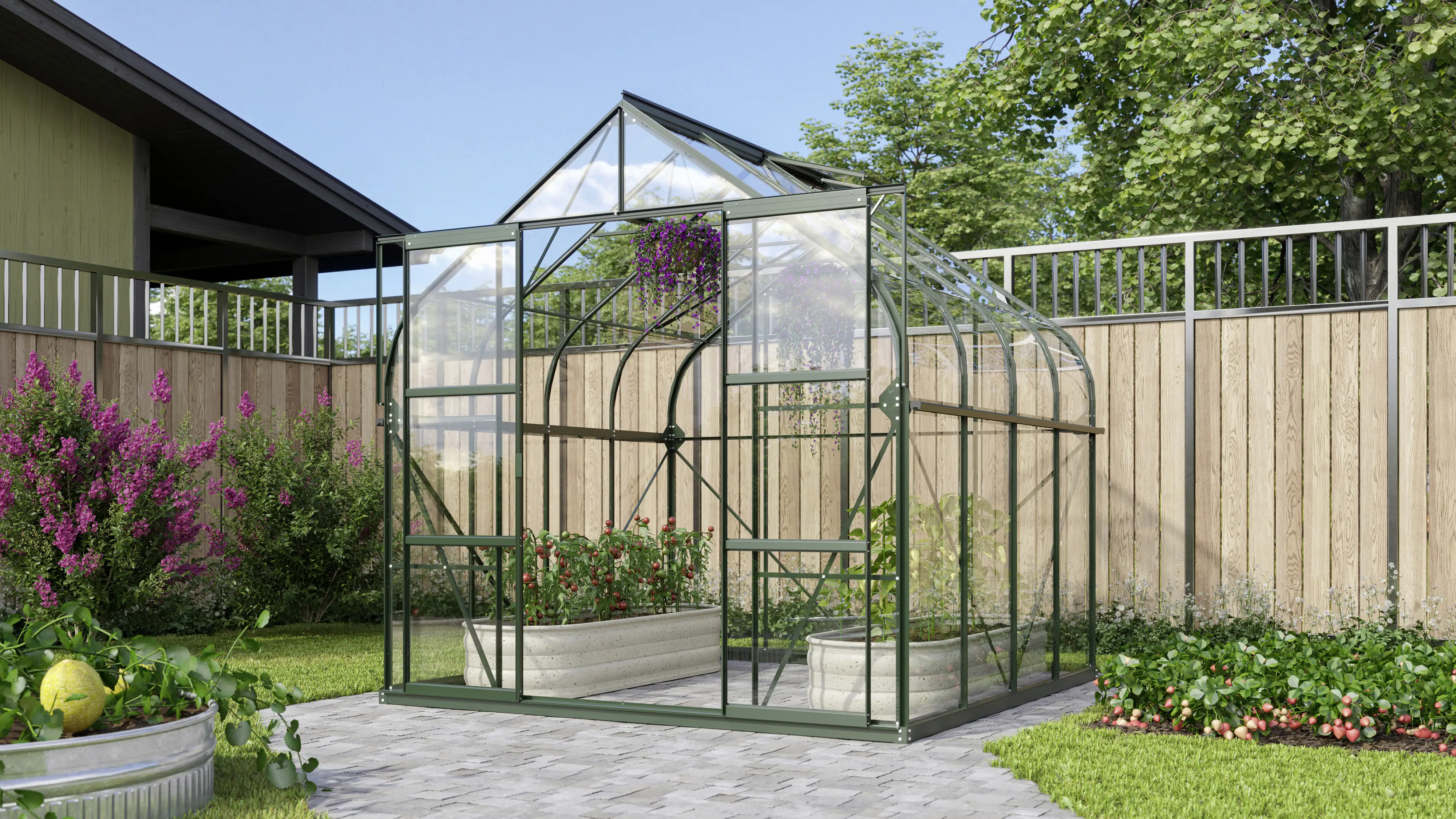 Vitavia Gewächshaus Dione 6700 264 x 258 cm 3 mm Sicherheitsglas Vitavia Gewächshaus Dione 6700 264 x 258 cm 3 mm Sicherheitsglas