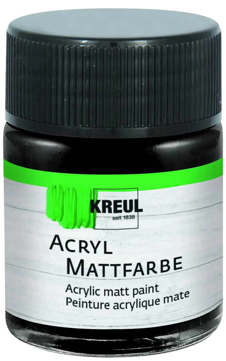 Kreul Acryl Mattfarbe schwarz 50 ml