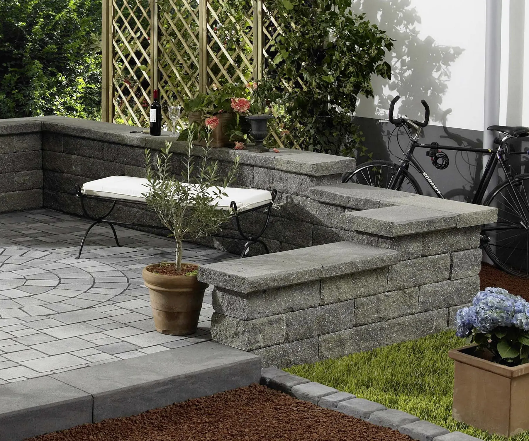 Kann Mauerstein Ende Bruchstein 50 x 25 x 15 cm grau