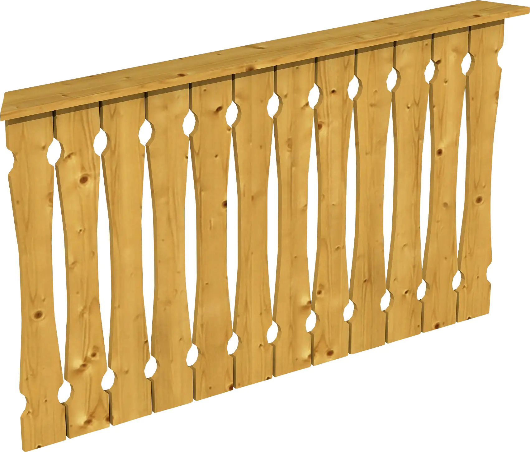 SKAN HOLZ Brüstung Balkonschalung 150 x 96 cm Fichte