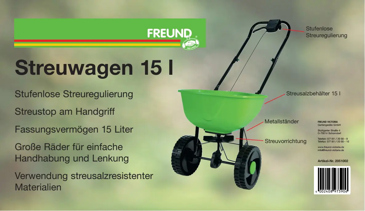 Freund Victoria Streuwagen 15 L