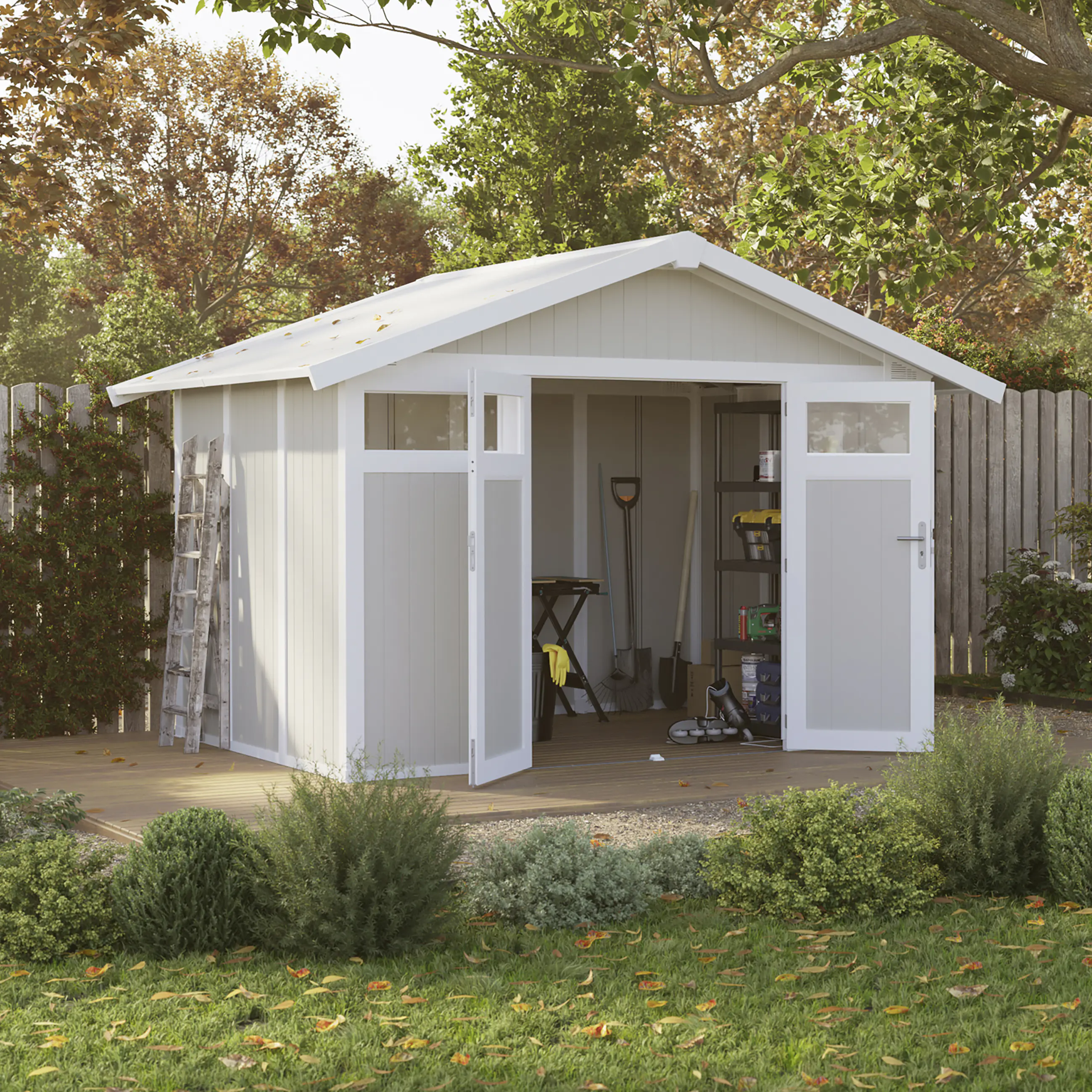 Grosfillex Gartenhaus Utility V 7,5 370 x 298 cm (inkl. Dachüberstand)